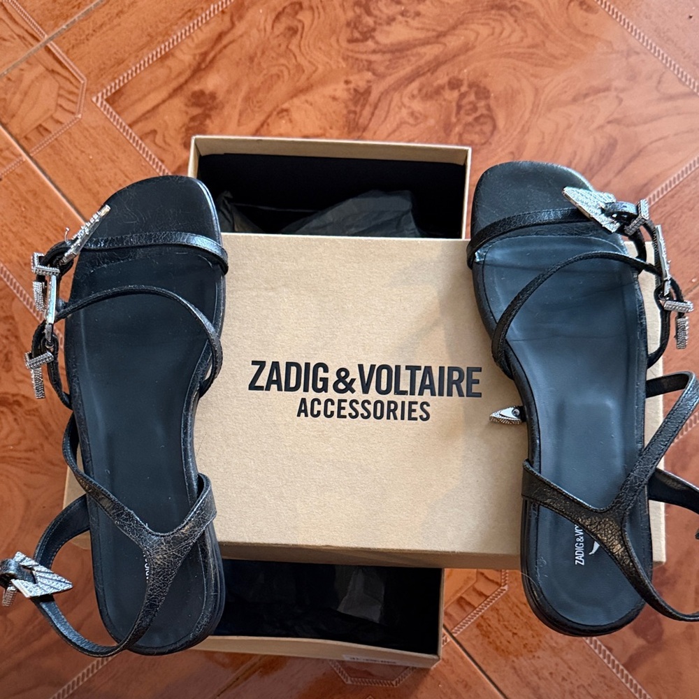 Zadig & Voltaire Black Strappy Sandals